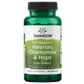 Swanson Full Spectrum Valerian, Chamomile & Hops - 60 Capsules